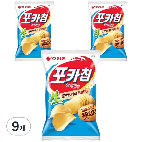 오리온 포카칩 오리지널, 137g, 9개