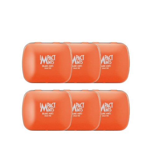 임팩트민트 오렌지 캔디, 14g, 6개
