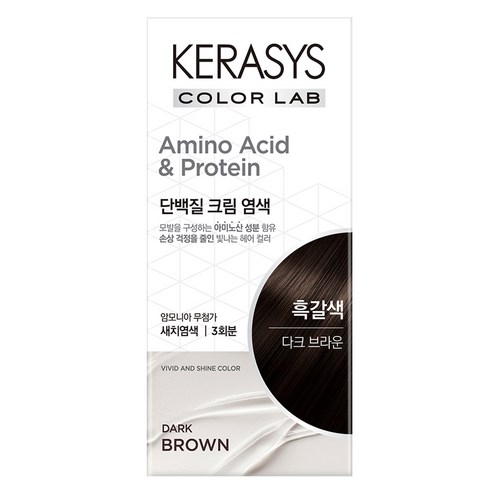 케라시스 단백질 크림 염모제 120g, 다크브라운, 1개