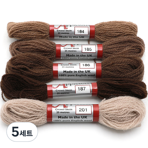 조이십자수 애플톤 울사 5종 세트, 5세트, 184, 185, 186, 187, 201