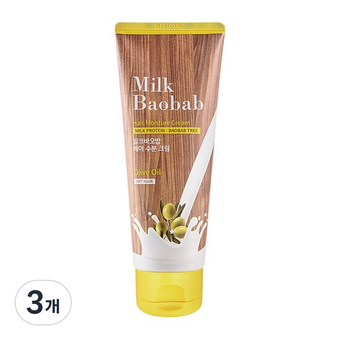 밀크바오밥 헤어 수분크림 150ml 헤어에센스, 3개