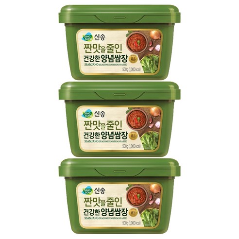 신송 짠맛을 줄인 건강한 양념쌈장, 500g, 3개