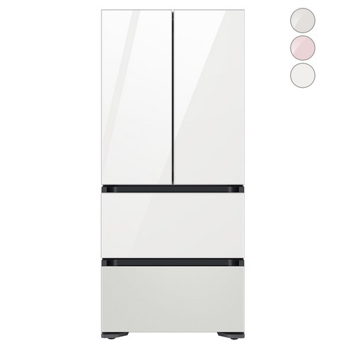[색상선택형] 삼성전자 비스포크 프리스탠딩 김치냉장고 플러스 방문설치, RQ58A9441AP, 글램 화이트