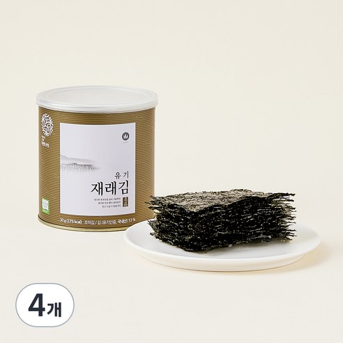 자연나라 유기 캔 재래김, 30g, 4개