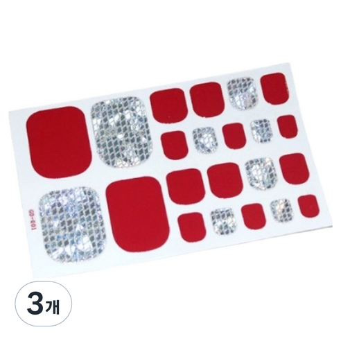 블루코지 페디팁 셀프 스티커 발 꾸미기, 3개, Type 01