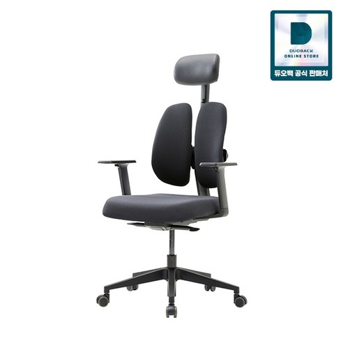 듀오백 골드 사무용 학생용 공부의자 D2500G-AS, 블랙