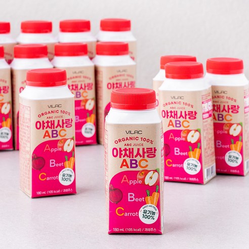 비락 유기농 야채사랑ABC, 180ml, 24개 180ml × 24개 섬네일