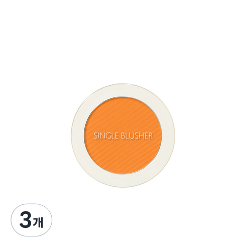 샘물 싱글 블러셔 5g, OR02 셀피 오렌지, 3개
