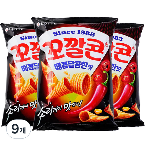 꼬깔콘 매콤달콤맛, 134g, 9개