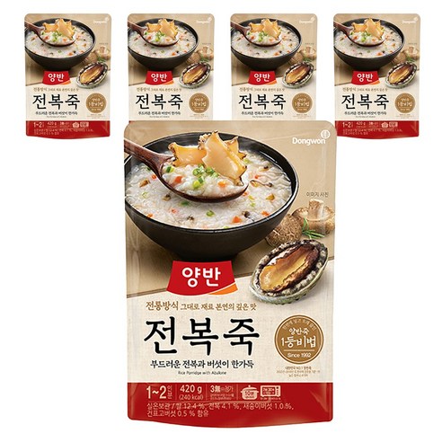 양반 전복죽, 420g, 5개