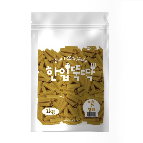 펫토리아 강아지 한입뚝딱 대용량 져키 간식, 황태맛, 1kg, 1개