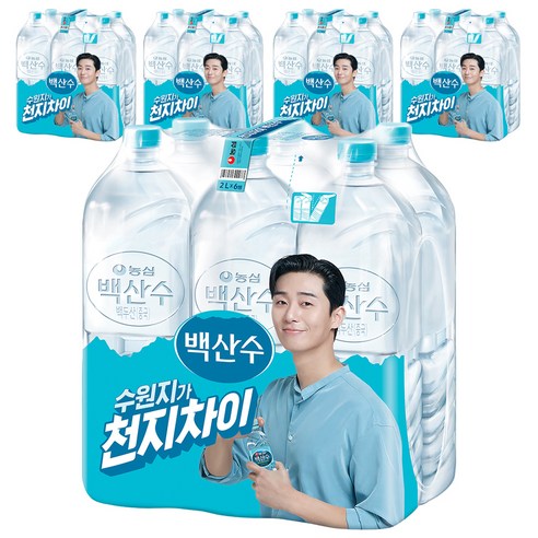 백산수 무라벨 생수, 2L, 30개 식품