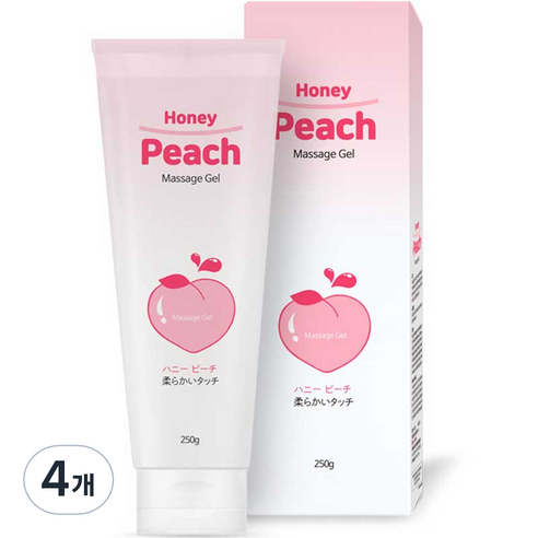 허니피치 마사지젤 복숭아향, 4개, 250g