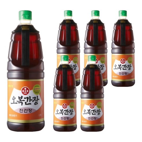 오복식품 오복간장 진간장, 1.7L, 6개