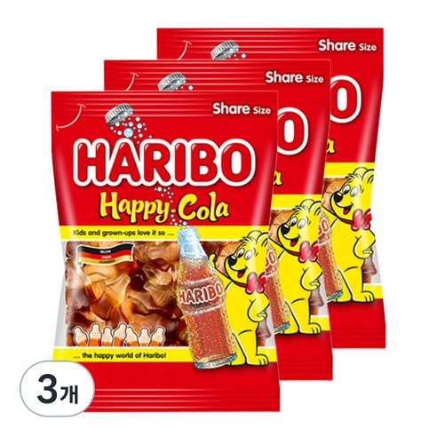하리보 해피콜라 젤리, 200g, 3개