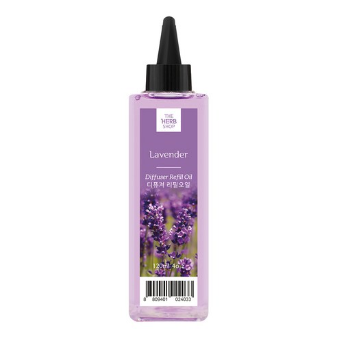 더허브샵 디퓨저 리필 오일, 라벤더, 120ml, 1개
