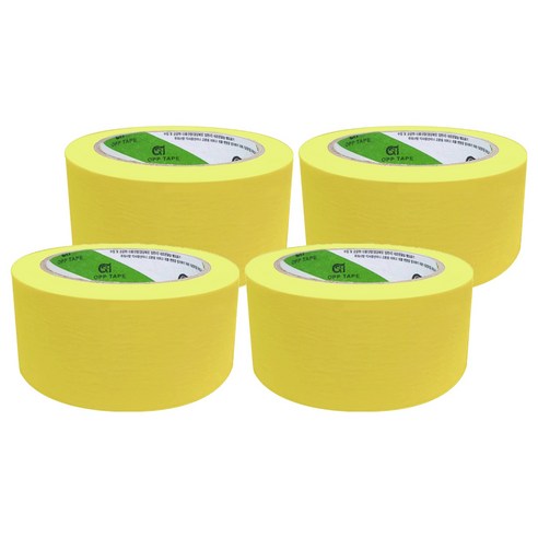 신흥테이프 마스킹 테이프 노랑 48mm x 40m, 4개