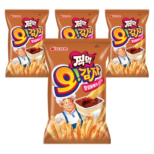 오리온 오감자 딥바베큐 스낵, 70g, 4개