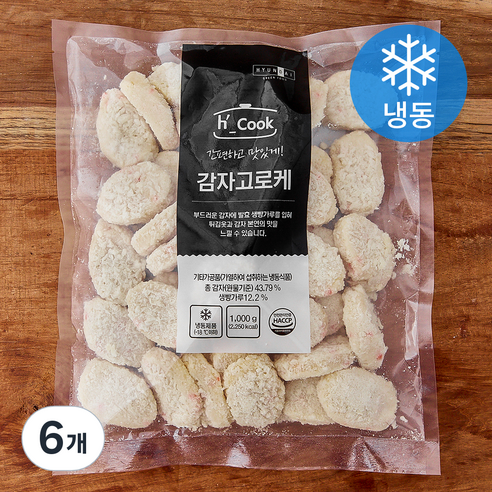 hcook 감자 고로케 (냉동), 1kg, 6개