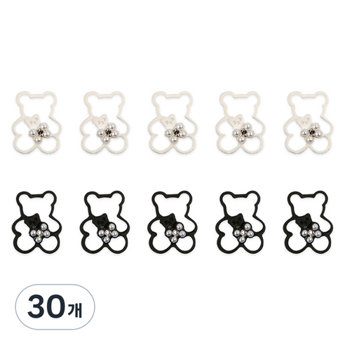 젤로젤로 네일 파츠, 30개, JCP-09 곰돌이 혼합