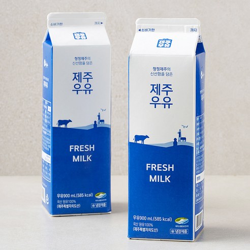 제주우유, 900ml, 2개 생수/음료