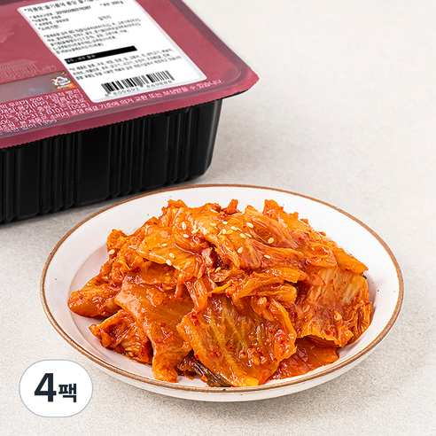 식도감 들기름에 퐁당 볶음김치, 350g, 4팩