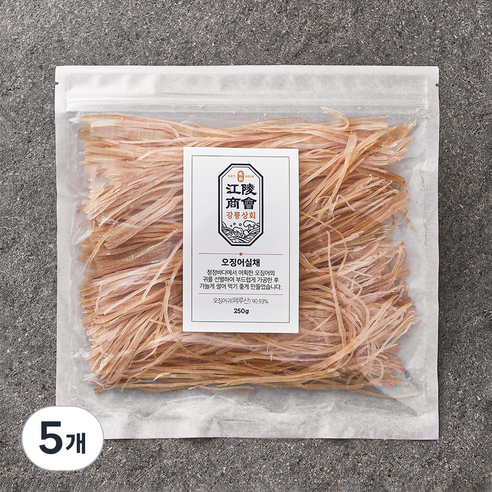 강릉상회 오징어실채, 250g, 5개