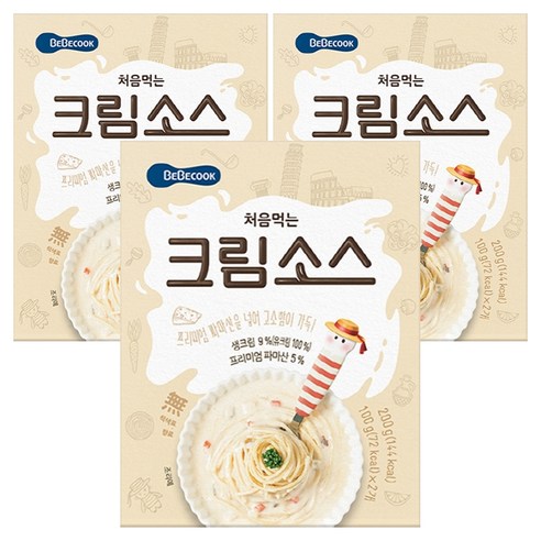 베베쿡 처음먹는 덮밥 소스, 크림, 200g, 3개