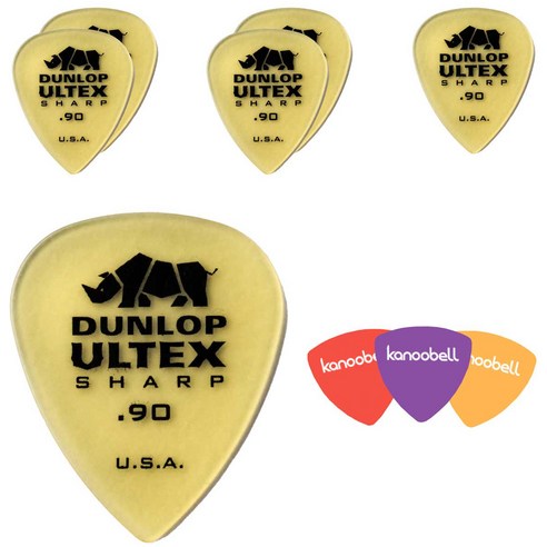 던롭 Ultex Sharp 기타피크 6p + 카누벨 피크 3p, 1세트