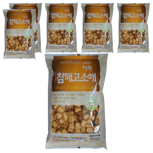 신흥제과 행복 참깨고소해 크래커, 1kg, 6개