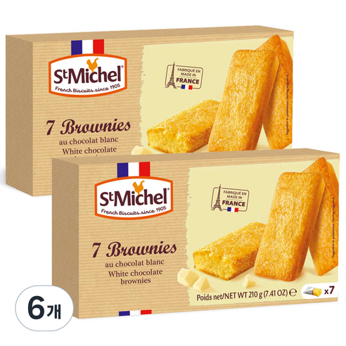 생미쉘 화이트 브라우니, 210g, 6개