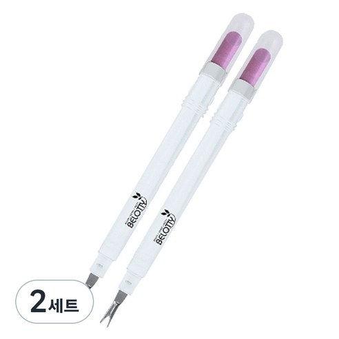 벨로티 고급형 푸셔 큐티클 제거기 일반형 2p, 화이트, 2세트