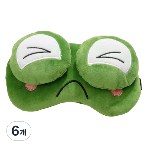 리브맨 왕눈 개구리 인형 수면안대 D, 6개, 1개입