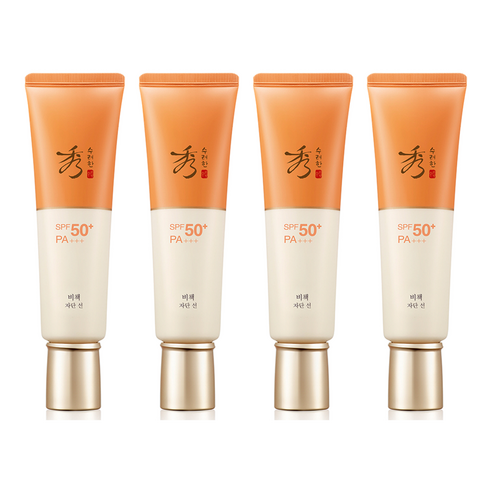 수려한 비책자단 선크림 SPF50+ PA+++, 50ml, 4개