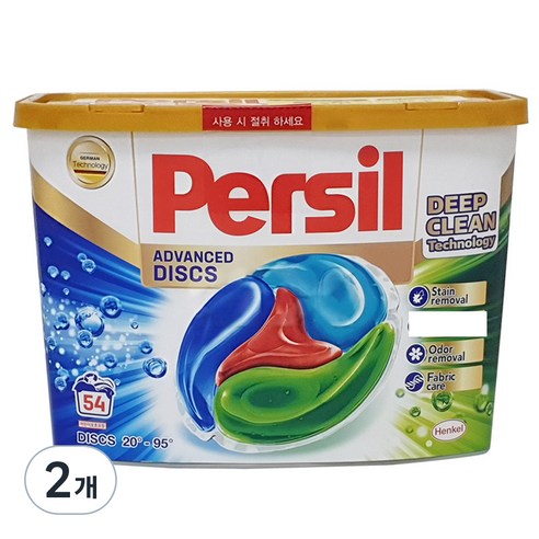 퍼실 어드밴스드 디스크 드럼겸용 캡슐세제 1.35kg, 2개, 54개입