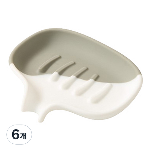 블럭마트 투톤컬러 비누받침, TYPE5, 6개