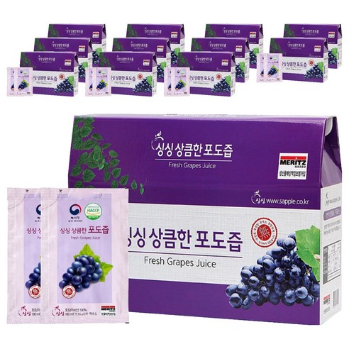 싱싱 상큼한 포도즙, 100ml, 360개