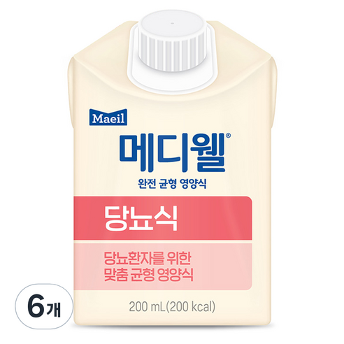 메디웰 매일 당뇨식, 200ml, 6개