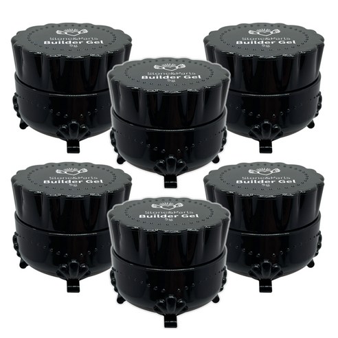 메이브라운 화장품용기 통젤 공병 5ml, 검정, 6개