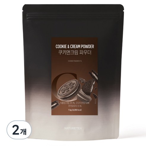 네이쳐티 쿠키앤크림 파우더, 1kg, 1개입, 2개