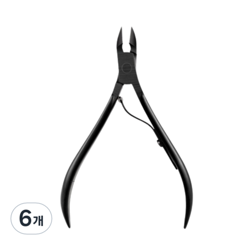 리빙홈디테일 네일케어 전문가용 니퍼 95mm, 올블랙, 6개