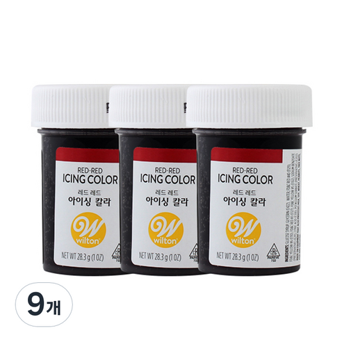 윌튼 아이싱칼라 레드레드, 28.3g, 9개