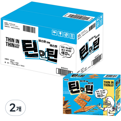 하늘처럼 막무정 틴인틴 세겹 비스켓, 1.335kg, 2개