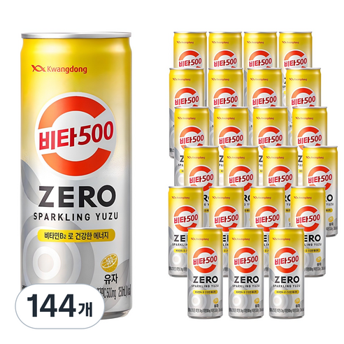 비타500 ZERO 스파클링 유자, 250ml, 144개
