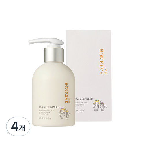 쏭레브 키즈 페이셜 클렌저, 200ml, 4개
