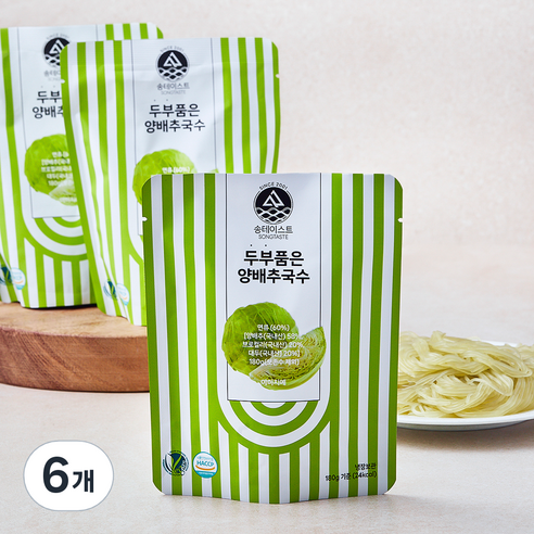 하이푸드 송테이스트 두부품은 양배추국수, 180g, 6개