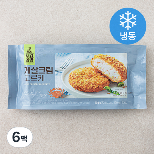튀김공방 사옹원 게살크림 고로케 (냉동), 200g, 6팩