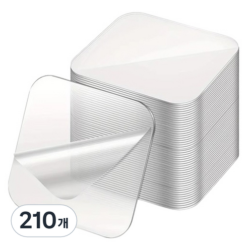 노뉴 사각 실리콘 양면 테이프 투명 6 x 6 cm, 210개