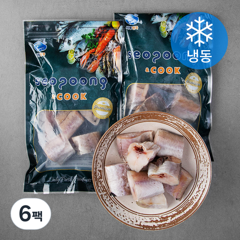 서풍앤쿡 손질 동태 (냉동), 600g, 6팩