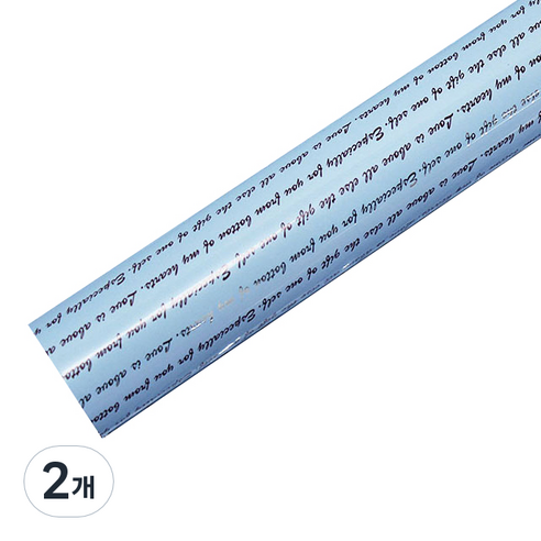 포포팬시 영문 비닐 증착 포장지 소 26.5cm x 20m, 하늘, 2개